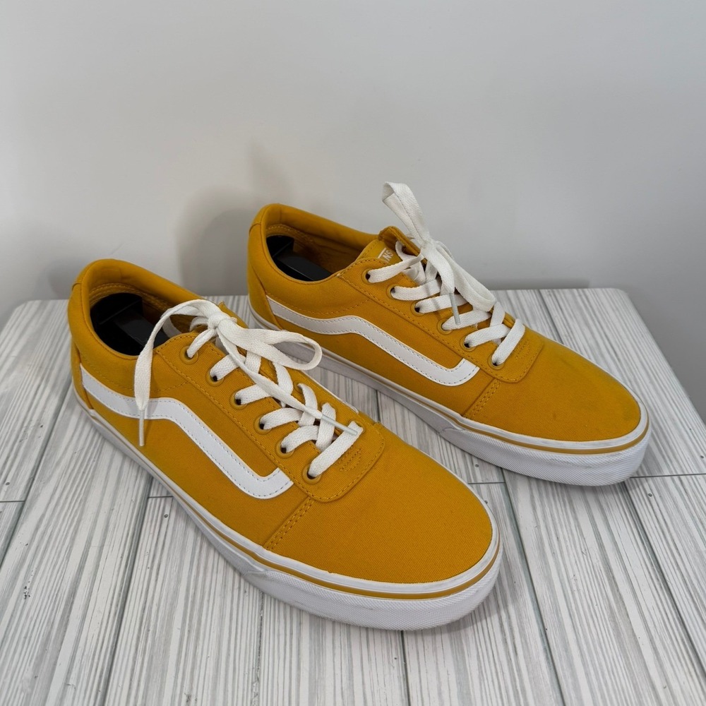 Vans Low Top Ward Yellow Canvas Skate Sneakers Women's Size 11 - Picture 5 of 10